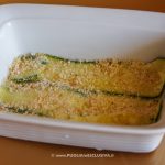 Primo strato dello sformato di zucchine